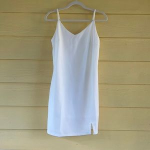 White Adjustable Strap Dress